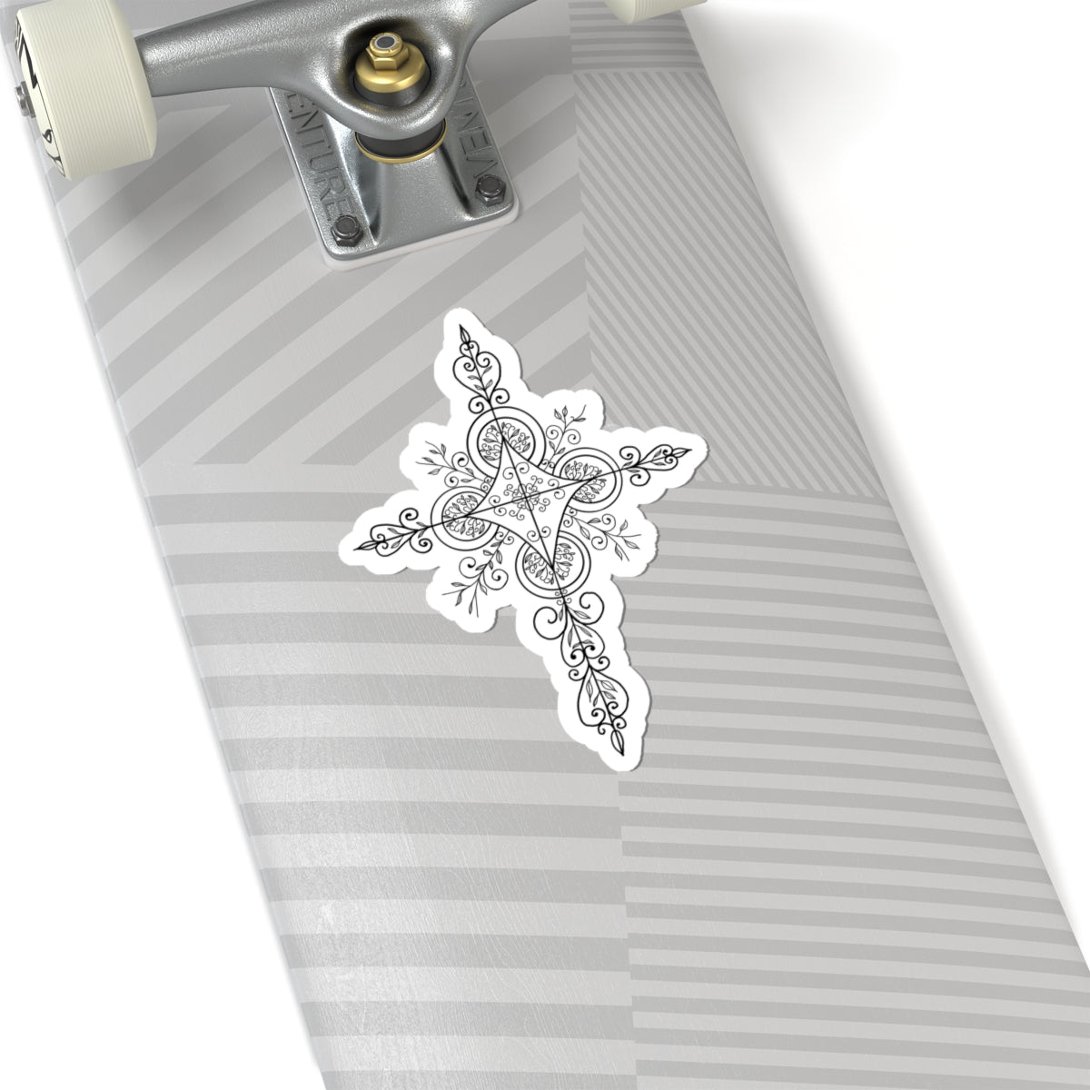 Hand Designed Cross Sticker
