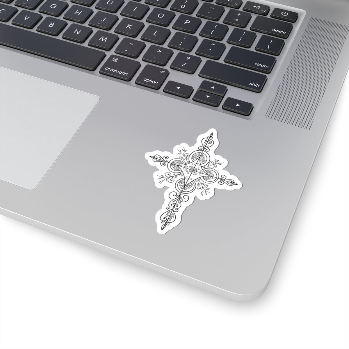 Hand Designed Cross Sticker